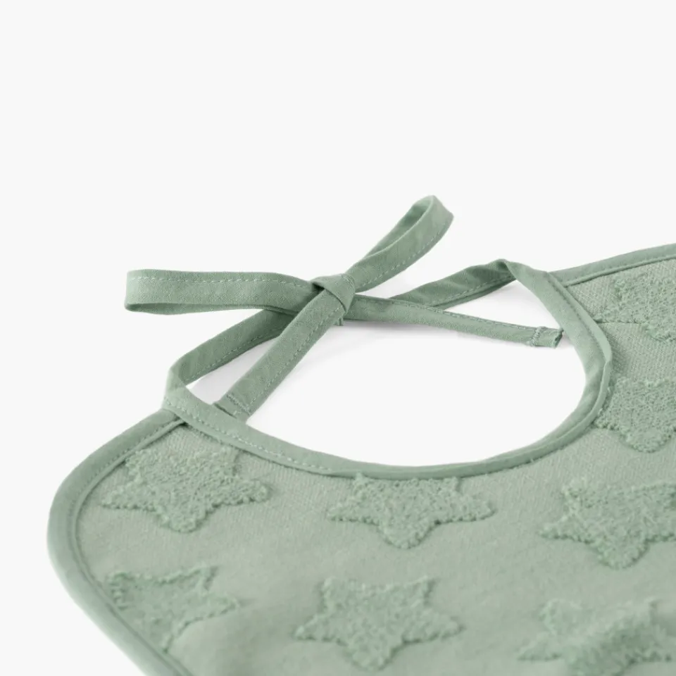Carré Blanc Bavoir coton Monjour eucalyptus|Enfant Bavoirs & Mini-bavoirs|Nouveautés Bébénew