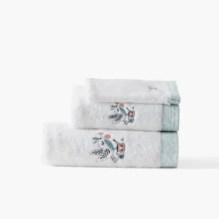 Carré Blanc Cape de bain coton bio Jardine blanc|Enfant Capes De Bain