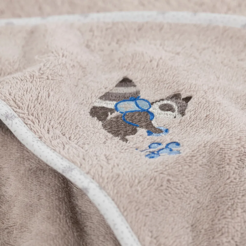 Carré Blanc Cape de bain coton biologique Devine lin|Enfant Capes De Bain