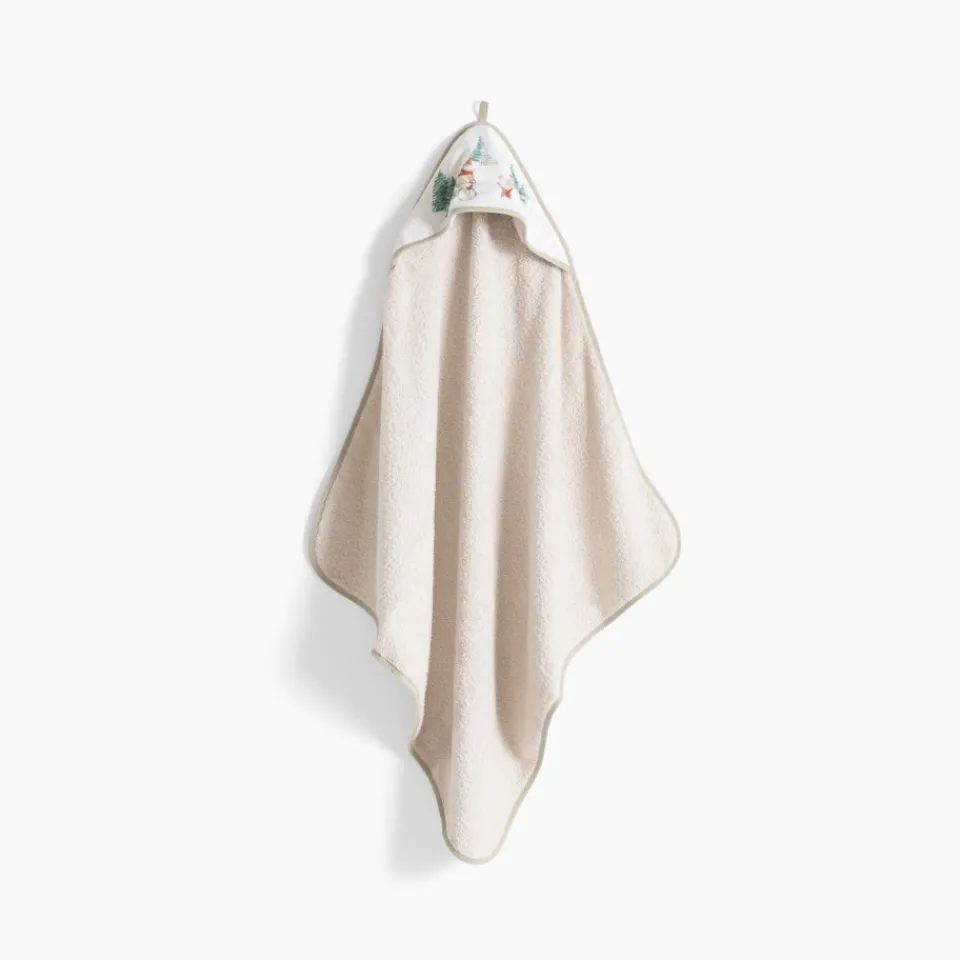 Carré Blanc Cape de bain coton Féeries ivoire|Enfant Capes De Bain