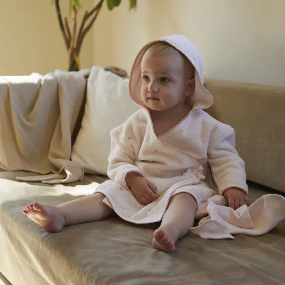 Carré Blanc Doudou coton bio Bienvenue nude|Enfant Accessoires|Nouveautés Bébénew