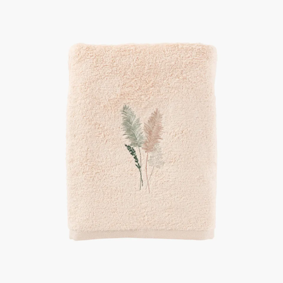 Carré Blanc Drap de bain coton et viscose de bambou Pampa II beige| Draps De Bain