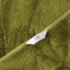 Carré Blanc Drap de bain coton et viscose de bambou Silvalys vert mousse| Draps De Bain