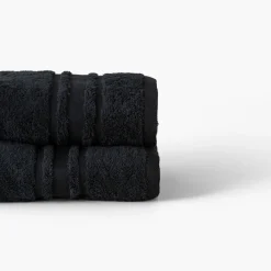 Carré Blanc Drap de bain coton Lola II noir|Homme Coffrets Cadeaux|Draps De Bain