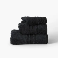 Carré Blanc Drap de bain coton Lola II noir|Homme Coffrets Cadeaux|Draps De Bain