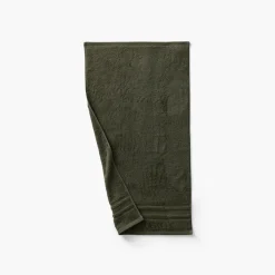 Carré Blanc Drap de bain coton Lola II vert kaki|Homme Coffrets Cadeaux|Draps De Bain
