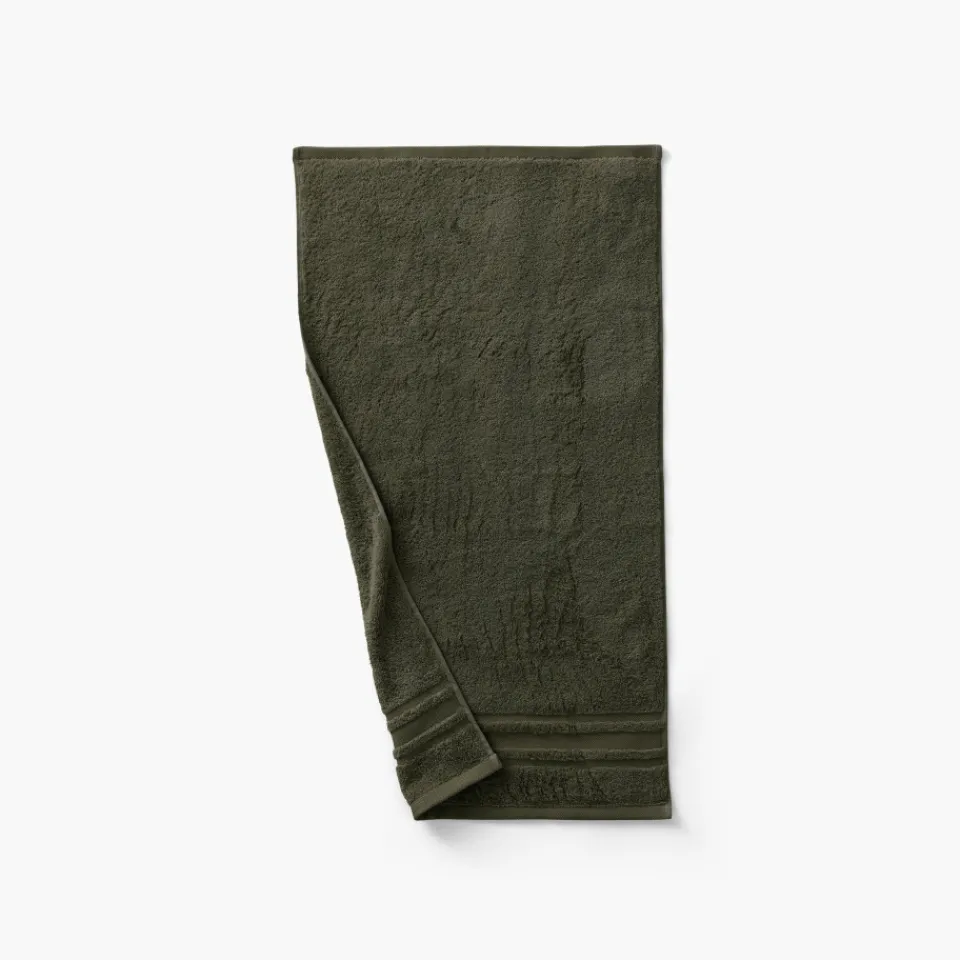Carré Blanc Drap de bain coton Lola II vert kaki|Homme Coffrets Cadeaux|Draps De Bain