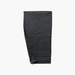 Carré Blanc Drap de bain coton Lola II ardoise| Draps De Bain