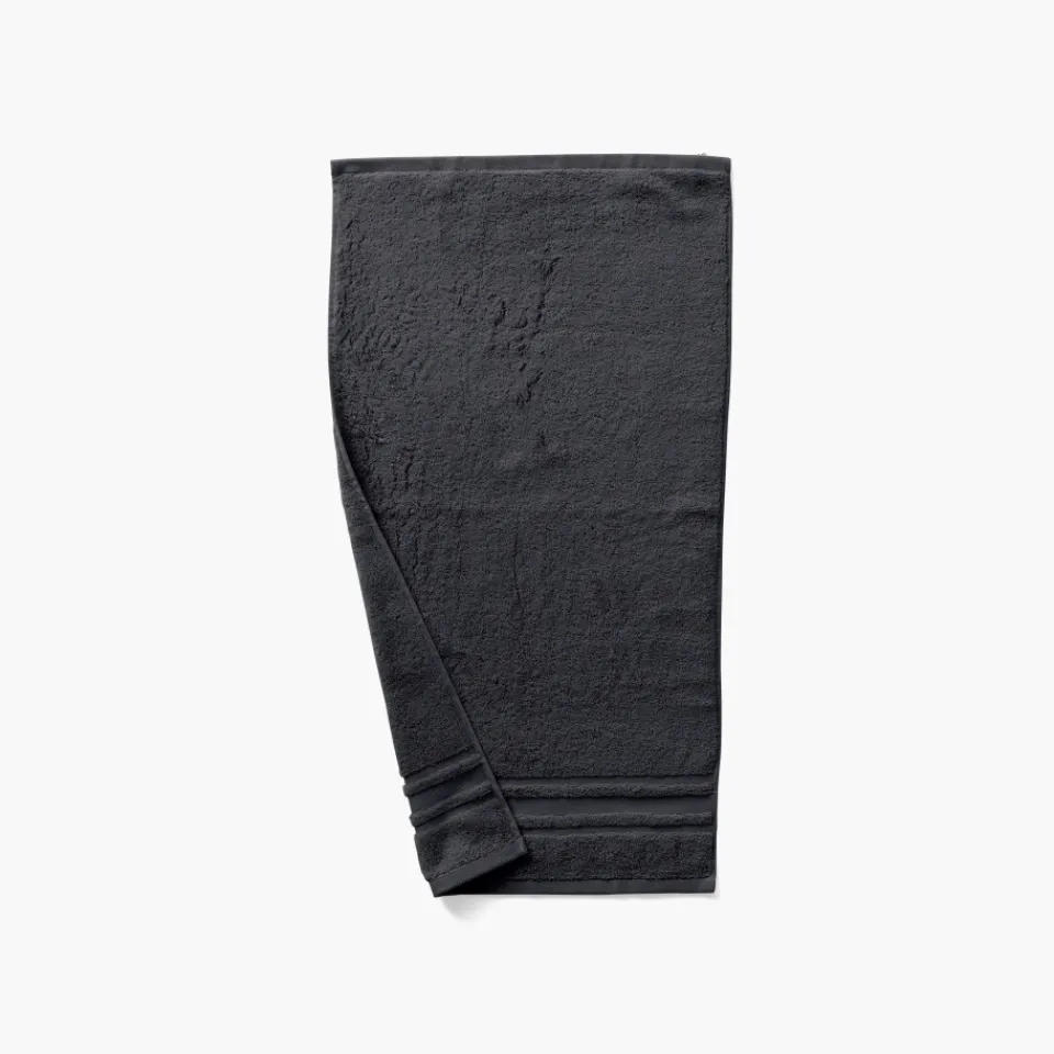 Carré Blanc Drap de bain coton Lola II ardoise| Draps De Bain