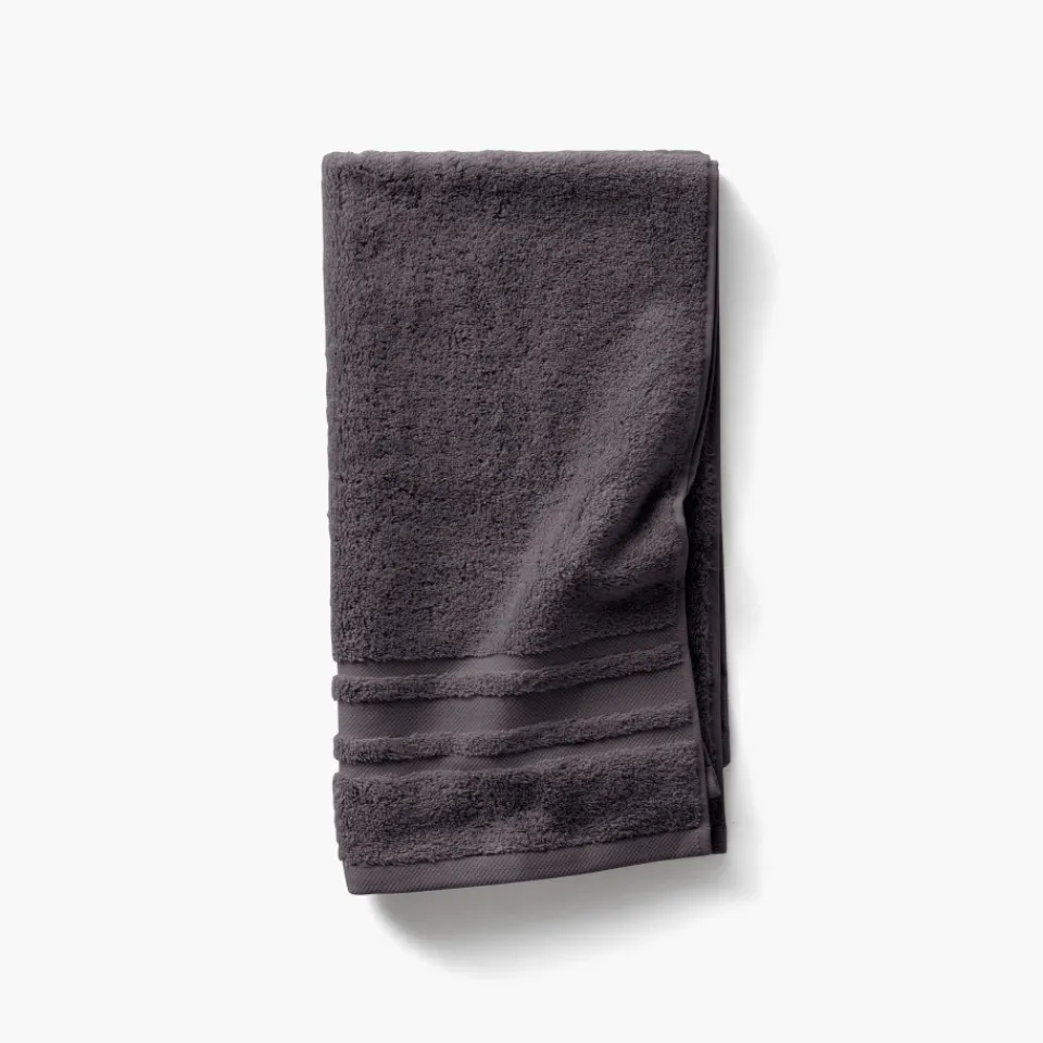 Carré Blanc Drap de bain coton Lola II anthracite| Draps De Bain
