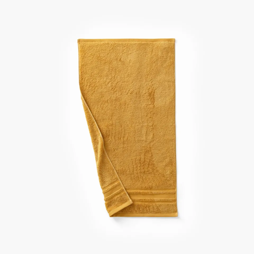 Carré Blanc Drap de bain coton Lola II miel| Draps De Bain