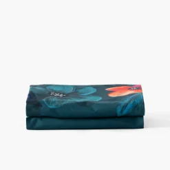Carré Blanc Drap de lit coton Eclats| Draps De Lit