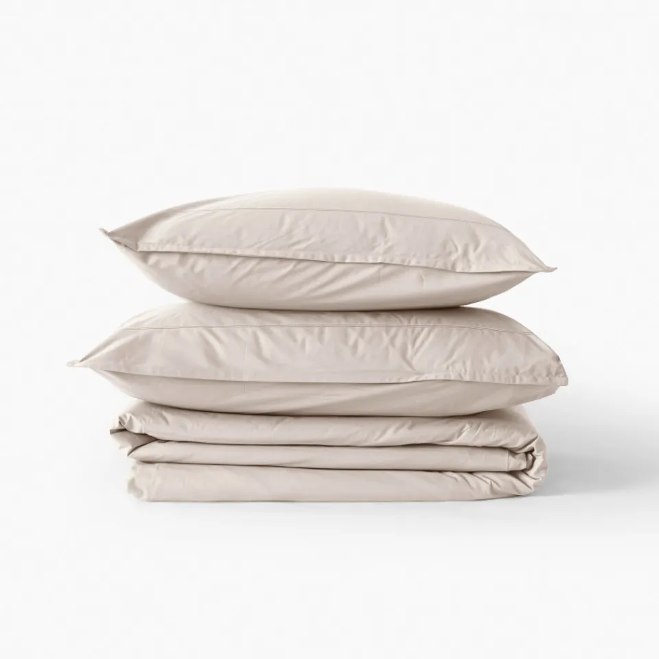 Carré Blanc Drap de lit percale de coton Neo ficelle| Draps De Lit