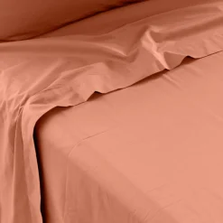 Carré Blanc Drap de lit percale de coton Neo tomette| Draps De Lit