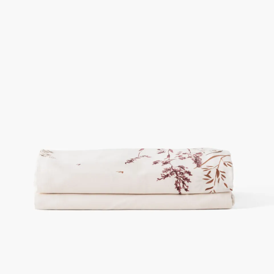 Carré Blanc Drap de lit satin de coton Aura| Draps De Lit