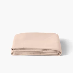 Carré Blanc Drap de lit satin de coton jacquard pois et rayures Prestige nacre| Draps De Lit