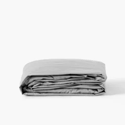 Carré Blanc Drap housse percale de coton Neo gris|Enfant Draps Housse|Draps Housse