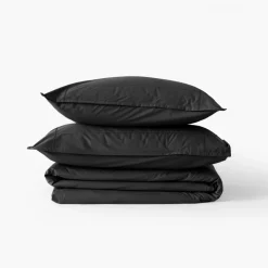 Carré Blanc Drap housse percale de coton Neo anthracite| Draps Housse