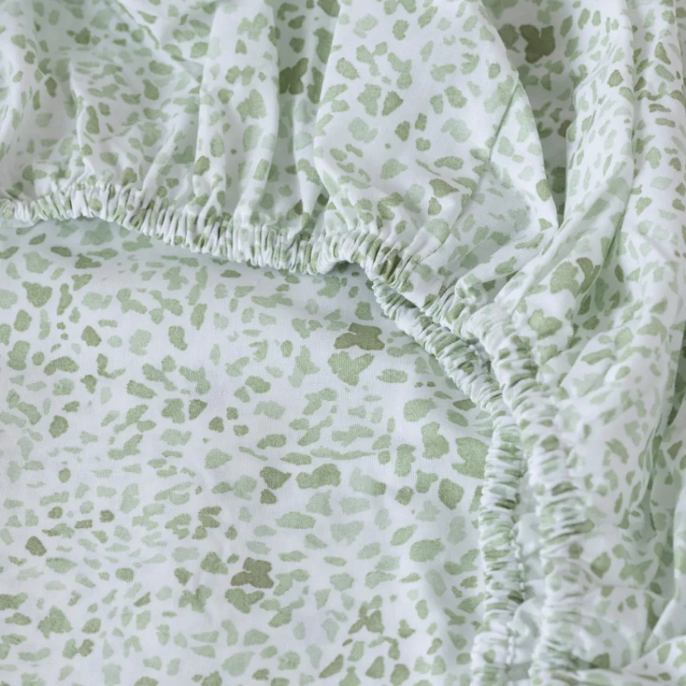Carré Blanc Drap housse pur coton bio Safari|Enfant Linge De Litbio|Draps Housse