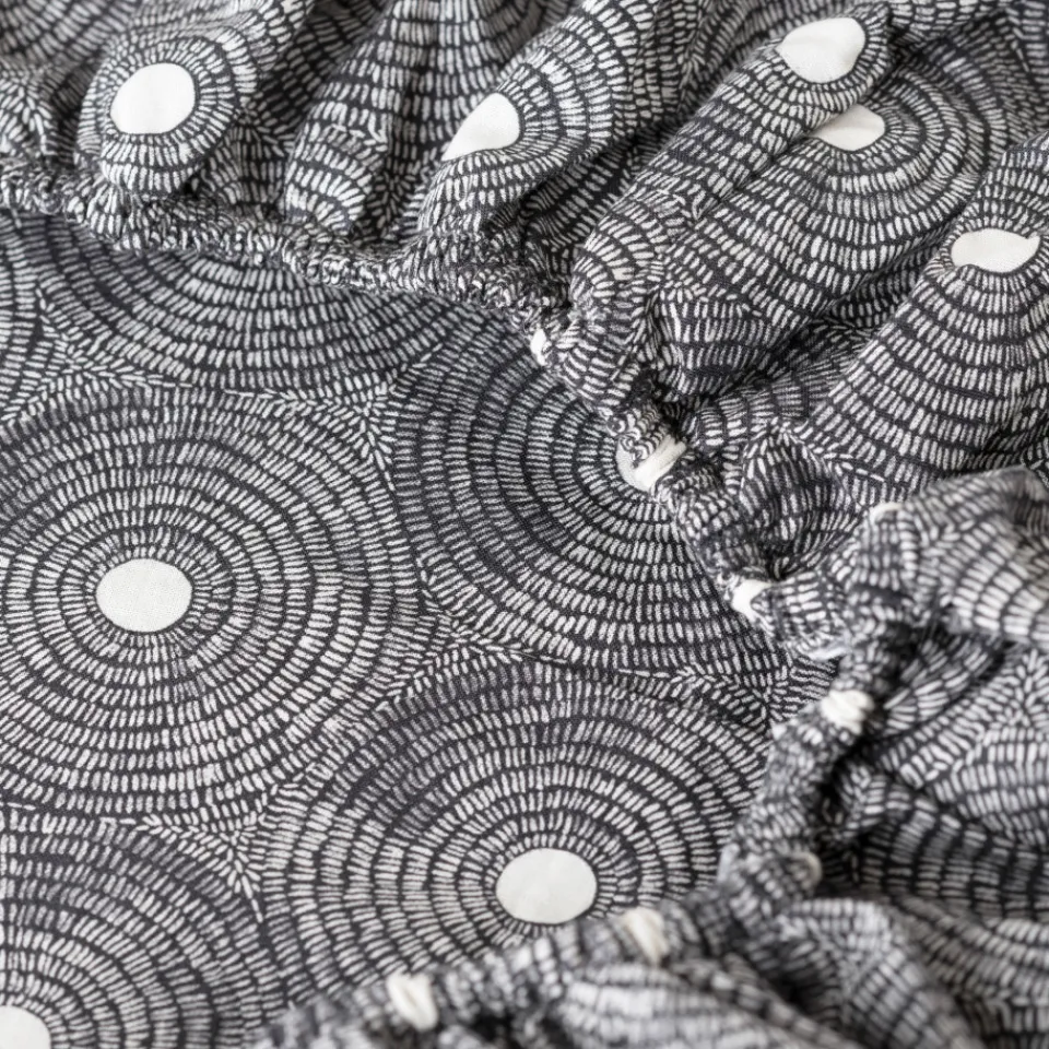 Carré Blanc Drap housse pur coton lavé Eclipse| Draps Housse