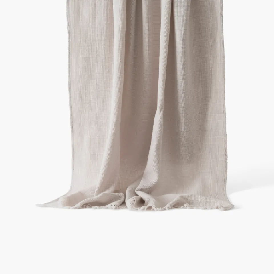 Carré Blanc Fouta coton Pyla lin| La Plage