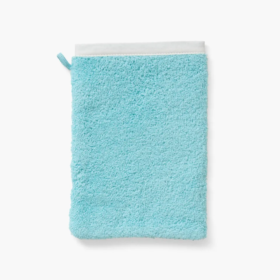 Carré Blanc Gant de toilette coton Atlantis lagon|Enfant Gants De Toilette