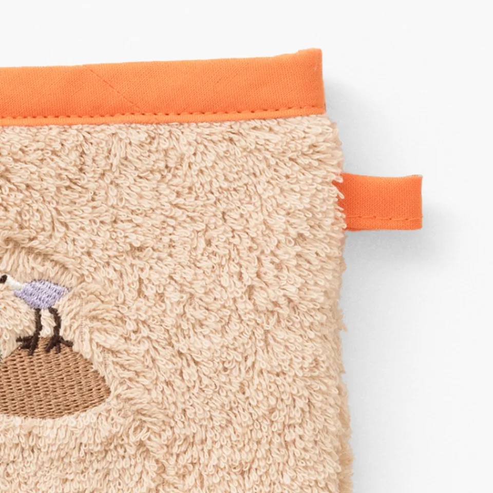 Carré Blanc Gant de toilette coton bio Safari|Enfant Gants De Toilette