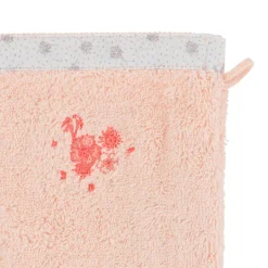 Carré Blanc Gant de toilette coton biologique Devine blush|Enfant Gants De Toilette