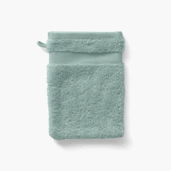 Carré Blanc Gant de toilette coton Lola II argile| Gants De Toilette