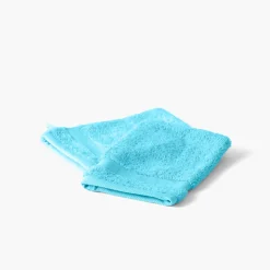 Carré Blanc Gant de toilette coton Lola II turquoise| Gants De Toilette