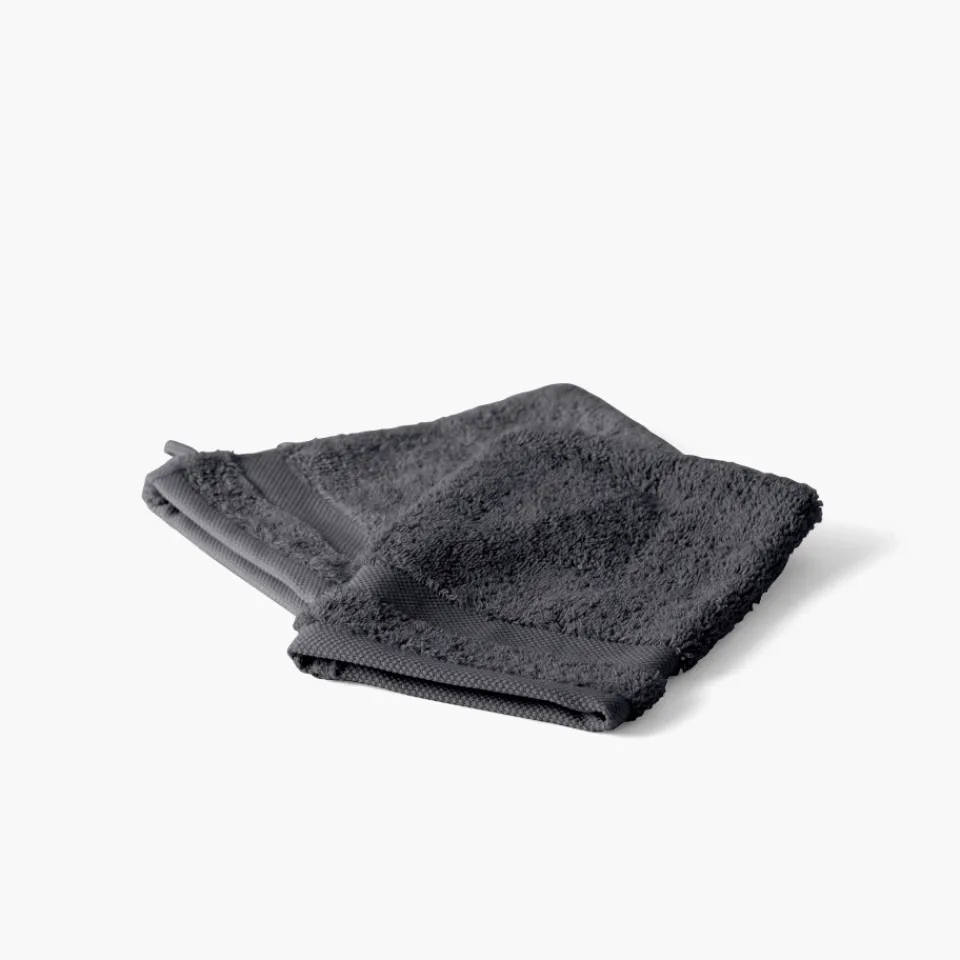Carré Blanc Gant de toilette coton Lola II ardoise| Gants De Toilette
