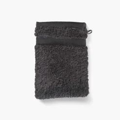 Carré Blanc Gant de toilette coton Lola II anthracite| Gants De Toilette