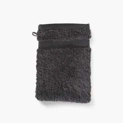 Carré Blanc Gant de toilette coton Lola II anthracite| Gants De Toilette