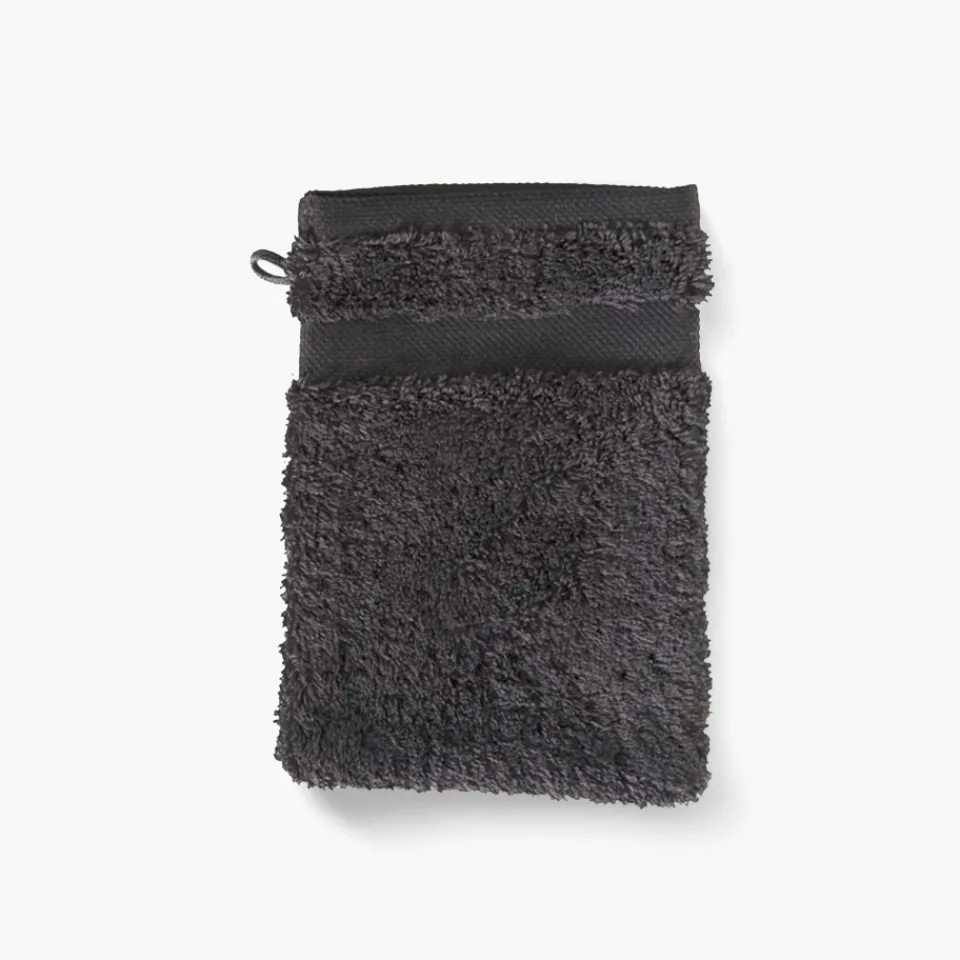 Carré Blanc Gant de toilette coton Lola II anthracite| Gants De Toilette