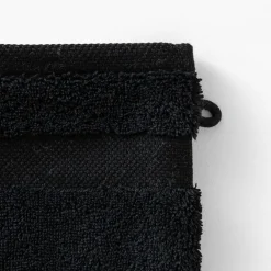Carré Blanc Gant de toilette coton Lola II noir| Gants De Toilette