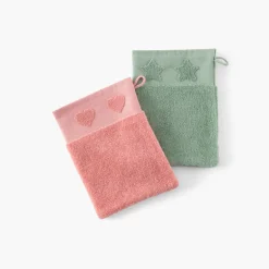 Carré Blanc Gant de toilette coton Monjour eucalyptus|Enfant Gants De Toilette|Nouveautés Bébénew