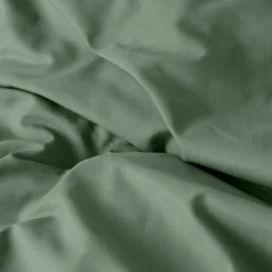Carré Blanc Housse de couette percale de coton Neo thym| Housses De Couette