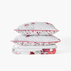 Carré Blanc Housse de couette pur coton bio Mes Rêves|Enfant Linge De Litbio|Housses De Couette