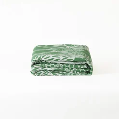 Carré Blanc Housse de couette réversible percale de coton bio Canopée| Housses De Couette
