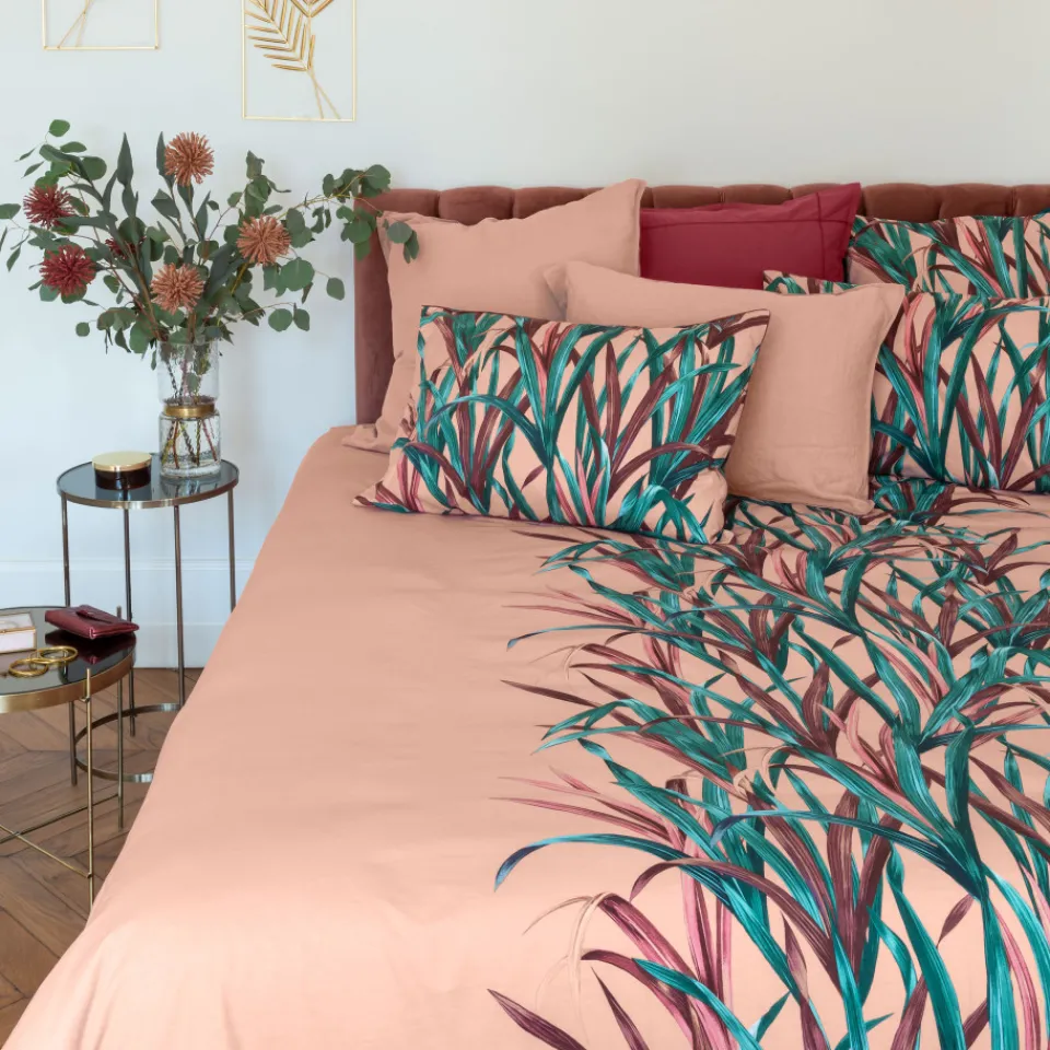 Carré Blanc Housse de couette réversible percale de coton Calathéa| Housses De Couette