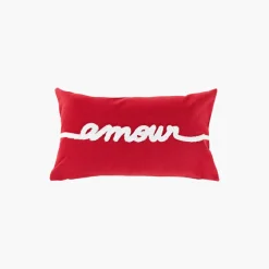 Carré Blanc Housse de coussin coton Monamour| Housses De Coussin