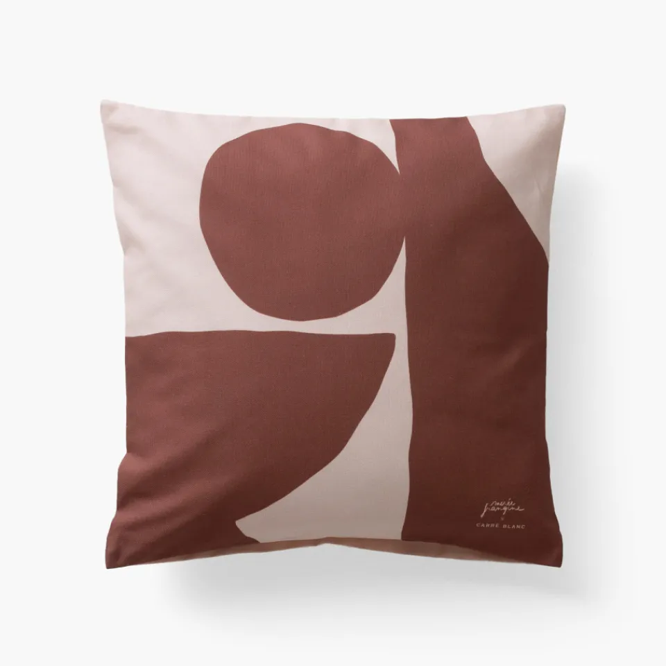 Carré Blanc Housse de coussin Safi dune| Housses De Coussin