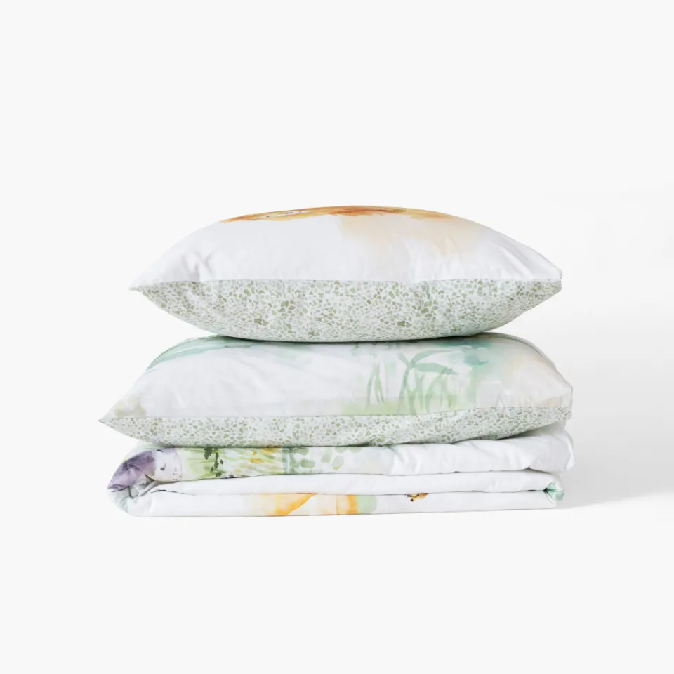Carré Blanc Parure de lit Safari|Enfant Linge De Litbio