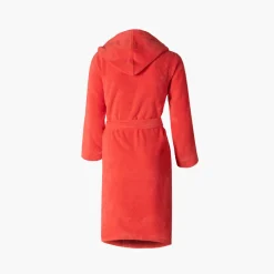 Carré Blanc Peignoir ado fille coton moelleux Julia corail|Enfant Peignoirs 10 Ans - 16 Ans