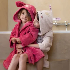 Carré Blanc Peignoir enfant coton Happyful Nude|Enfant Peignoirs 12 Mois - 10 Ans