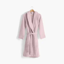 Carré Blanc Peignoir femme coton moelleux Ella poudre|Femme Coffrets Cadeaux|Peignoirs Femme