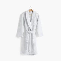 Carré Blanc Peignoir femme coton moelleux Ella blanc|Femme Peignoirs Femme
