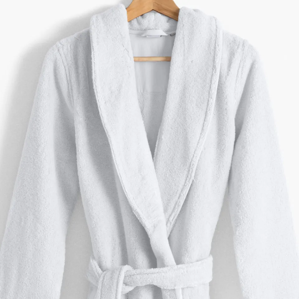 Carré Blanc Peignoir femme coton moelleux Ella blanc|Femme Peignoirs Femme