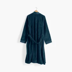 Carré Blanc Peignoir homme coton moelleux Roméo bleu|Homme Peignoirs Homme