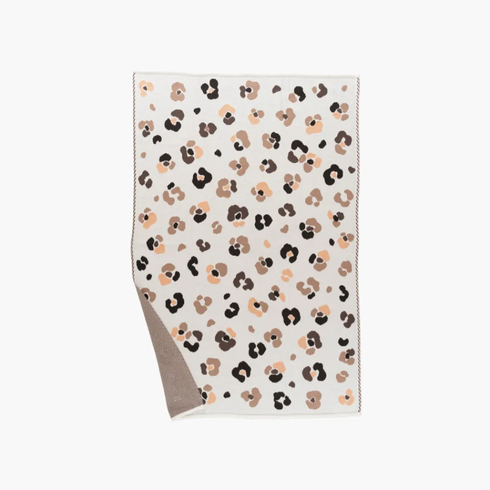 Carré Blanc Plaid coton maille jacquard Ysée ivoire|Femme Coffrets Cadeaux